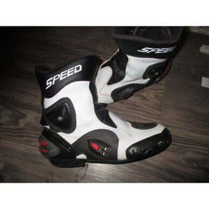 Speed Motorcycle Racing Boots Leather Boots Motocross 10